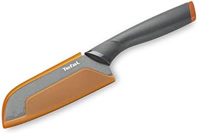 Tefal Fresh Kitchen K12201 nóż Santoku 12 cm, antracytowy/pomarańczowy