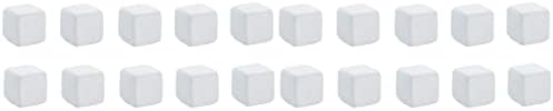 48 pcs Blocks Reptile Lizard Pumice White, Safe Stones Fish Block Tropical Substrate Animal Turtle Square Tank Reptiles Cube Supplies Aquarium Calcium Rock Mineral