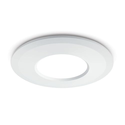 Image of White V50 Bezel, Die-cast Aluminium, 84mm Diameter, 7.2mm Depth, Fire Rated Downlight Compatible, JC1006/WH, JCC