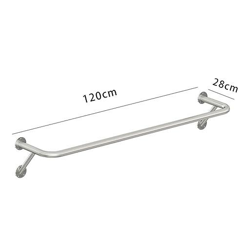 Perchero de pared de acero inoxidable de 120 cm para tiendas de ropa 2