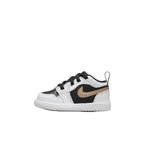 Jordan 1 Low Alt Baby/Toddler Shoes (DR9747-172, White/Black/Metallic Gold) Size 7