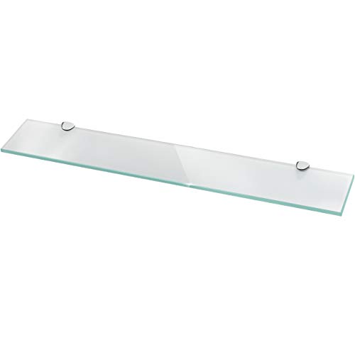 bonsport Glasregal Wandregal für Badezimmer Milchglas - Glas Regal aus 6 mm Sicherheitsglas 60x10,16x0,6cm - Glasablage Glasregalboden Badablage Cover