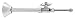 Jaclo 622-2-62CT-SC 5/8" x 3/8" OD Compression Valve with Contemporary Round Lever Handle, Cover Tube and Bell Escutcheon Kit, Satin Chrome
