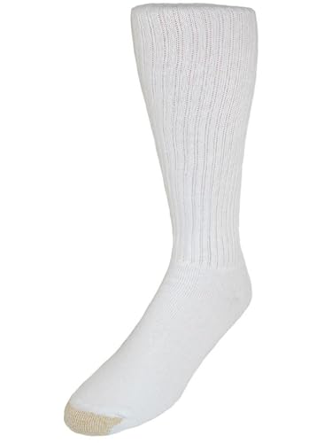Gold Toe Men's Ultra Tec Performance Over-The-Calf Athletic Socks, 3 Pairs, White, Shoe Size: 6-12.53