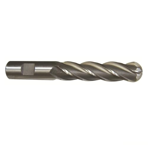 Drill America 1" X 1" High Speed Steel 4 Flute Single End Ball End Mill, DWC Series by Drill America - Image 2