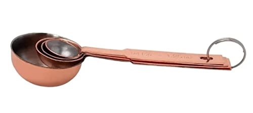 Kit Copo Medidor Plástico 500 ml + Mimo Style Conjunto de 4 Colheres Medidoras Bronze Próprias Para