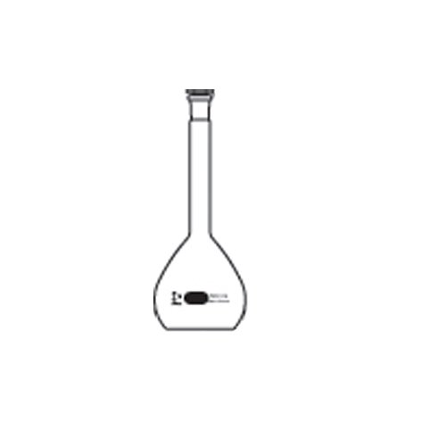 DURAN 21 678 54 matraccio con anello Marke e tappi di plastica in PE, Stop Fen letto feinkalibriert, adatto per NS, Capacità 1000 ML (Confezione da 2 pezzi)