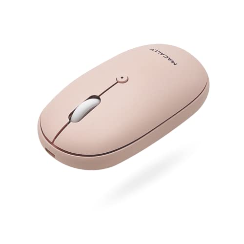 Macally Wireless Bluetooth Mouse - Quiet, Comfortable, Rechargeable for MacBook Air/Pro, Mac, iMac, Apple iPad - Wireless Mouse for Laptop, Windows PC Desktop