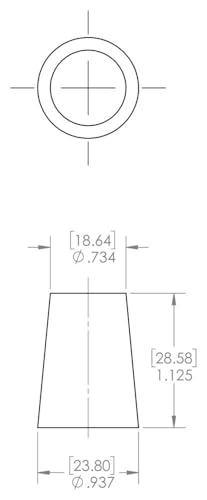 Image of Caplugs RCK9 RCK-SH Series - Masking Regular Cork Plug, for Painting, Plating, Anodizing and Blasting Processes, to Plug Min 0.796 inch Max 0.937 inch Height 1.125 inch, Natural, Pack of 100 (SH-51066)