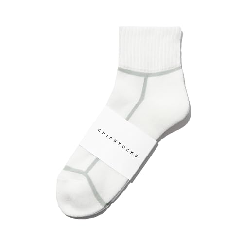 ch102x0112m [CHICSTOCKS] ���������V�b�N�X�g�b�N�X �\�b�N�X �����Y �C�� ���f�B�[�X�y�ޗǂŕ҂ޓ��{���C���z�M�t�g �j�� 22-28cm �A���N�� �\�b�N�X (L, �I�t�z���C�g×���C�g�O���[)