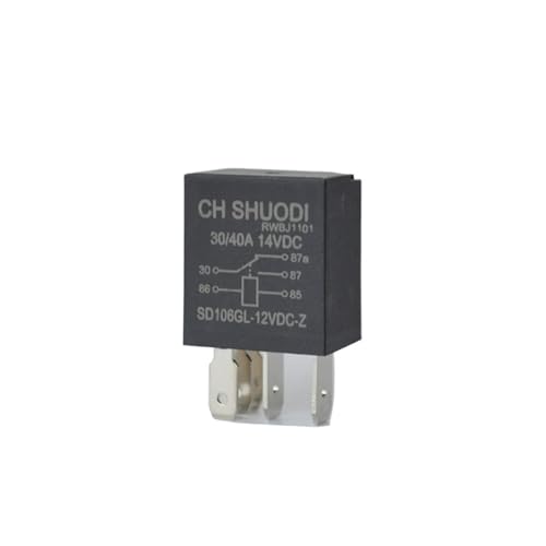 Relé de coche 12V 40 Amp SPDT 5 pines para automatización e instalación eléctrica