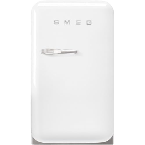 Smeg, FAB5RWH6 Réfrigérateur Minibar Vintage une Porte, 34L, Charnières à Droite, Froid Statique, 2 Clayettes Réglables, Porte-Bouteilles et Éclairage...