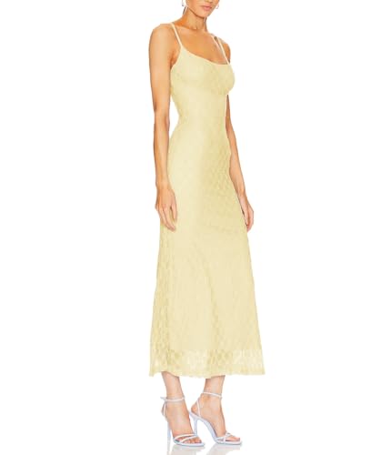 Image of Women Spaghetti Straps Lace Mesh Maxi Dress Backless Mermaid Wedding Dress | Floral Lace Mesh Wedding Guest Dress Fully Lined Adjustable Strap Bodycon Dress Cocktail Party Formal Evening Gown Date Night