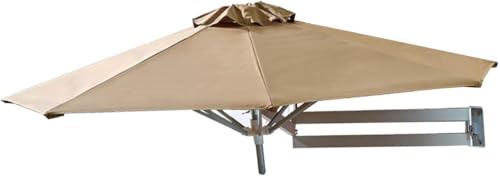Beach Umbrella Tilting Parasol Sun Shade Wall-Mounted Shading With Adjustable Pole,Outdoor Garden Patio,Suitable For Gardens Courts Balconies Etc.