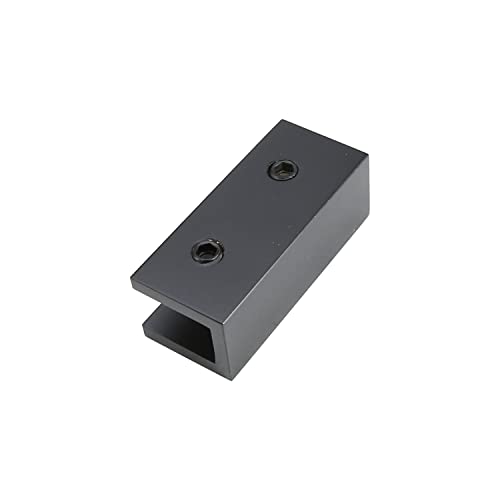 180 Degree Brass Glass To Glass Clamp Sleeve Over Shower Door Glass Clamp For 5/16" To 1/2" (8 To 12 Mm) Glass Thickness (180°, Matt Black Finish Sc1012180B) #TOP4