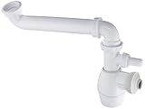 Con toma de lavadora Wirquin 30721196 Siphon Deporte Tel TT EN 1 EV, Blanco