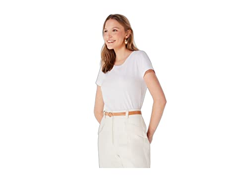 Camiseta Hering World slim decote careca Feminino, Branco, XG