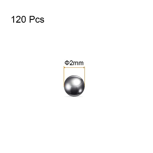 QUARKZMAN 120Stk Präzision Kugeln 2mm Durchmesser 440C Edelstahl G25 für Lager