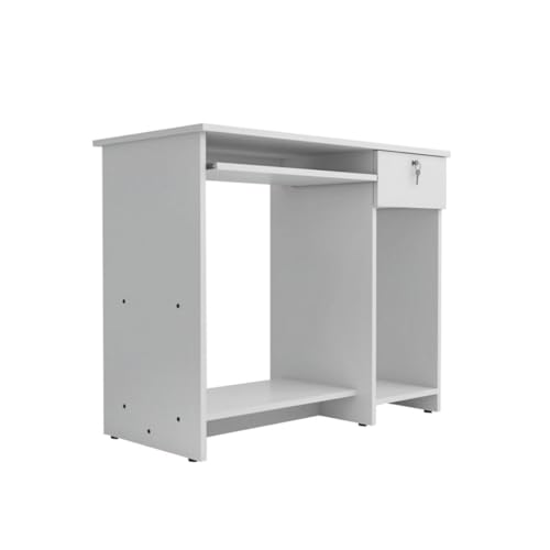 Image of Star Engineered Wood Study Table with Multi-Purpose Table Desk for Students, Computer Study Table with Drawer & Keyboard Tray - White