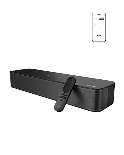 ULTIMEA 2.1ch Soundbar, Built-in Subwoofer, BassMX, App Control, Bluetooth 5.4 TV Speakers Soundbar, All-in-one PC Sound Bar for Game, Peak Power 132W, OPT/AUX/Wall Mount, Poseidon M20 Pro