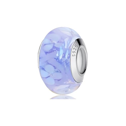 GUAIHAODE Original Handmade Murano Glass Charms for Pandora Bracelets, 925 Sterling Silver Bead Charms for Women (color 11)