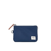 ROKA London Carnaby Monedero De Nailon Reciclado - Rosa Inglesa, Compacto Con 3 Secciones Y Cremallera Segura