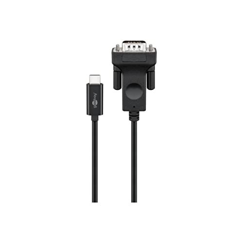 Goobay 51769 - Cavo adattatore USB-C a VGA, 1,8 m, colore: Nero