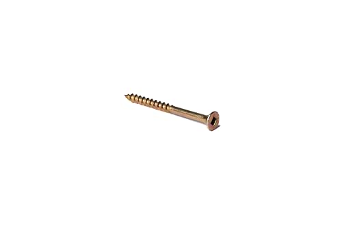 #8 x 3 Tornillos para Deck y Madera | Sistema Robertson de Cuadro | Cabeza Bugle | Dorado | Revestimiento Galvanizado | Caja con 100 piezas miniatura 6