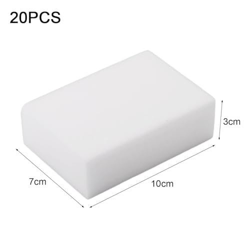 Helilyco Esponja de limpieza de melamina para cocina, baño y superficies, paquete de 10 unidades, 10 x 7 x 3 cm, color blanco, no necesita productos químicos - imagen 4