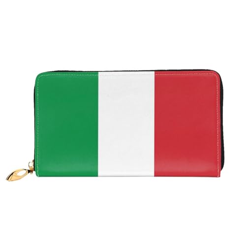 Portefeuille en cuir femme avec imprimé italien chic et pochette voyage
