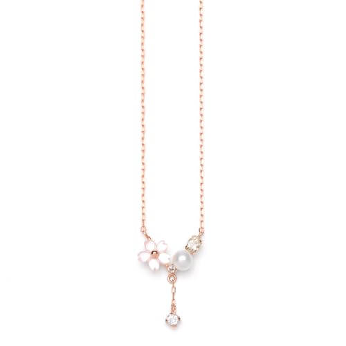 [ブルーム] 公式 レディース ネックレス K10 ピンクゴールド ピンク蝶貝 さくら 0351-1486-0041-0000