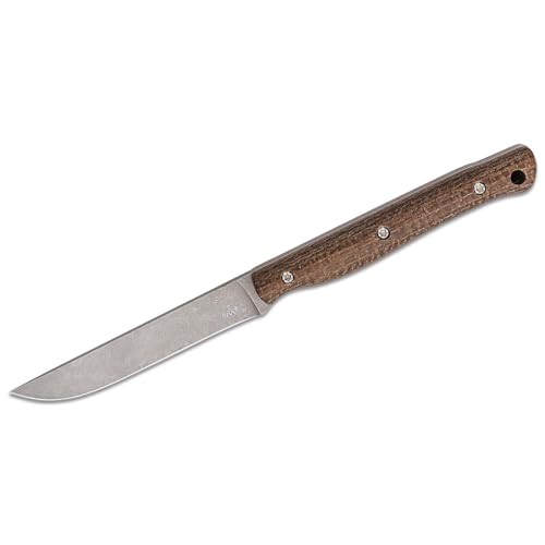 Exodus 3 Fixed Blade Knife 3' Drop Point CPM S35VN, Natural Burlap Micarta Handle