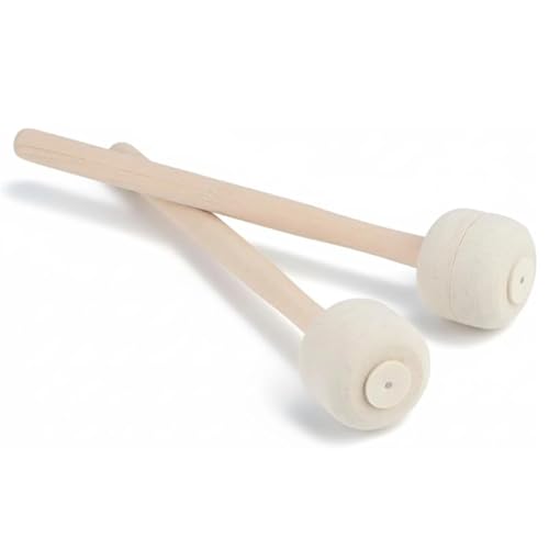 Drum Stick, 2pcs Wool Stick Mallets Hammer Wooden Handle Precussion Instrument Accessories