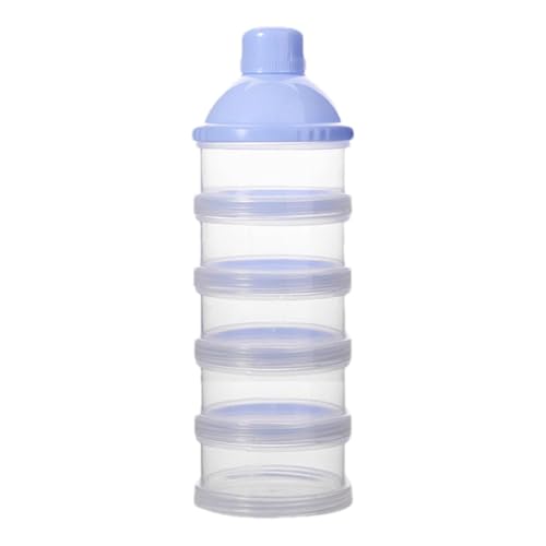 Doseur De Lait, Distributeur De Lait En Poudre Portable Avec 5 Compartiments Boîtes Empilables Convient Dispensateur De Formule Pour Les Collations, Poudre,...