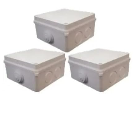 4x4 Junction Box (Pack of 3) | Waterproof IP65 | 100 x 100 x 60 mm | Outdoor Electrical Enclosure Box for CCTV, Wiring, cable termination & Cable Protection-image-23