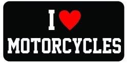 3pcs I love motorcycles funny hard hat/helmet vinyl decal sticker