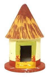 True Facility Hand Crafted - Kondapalli Toys - Village Hut. 7 x 7 x 12 Cms (Colour May Vary)