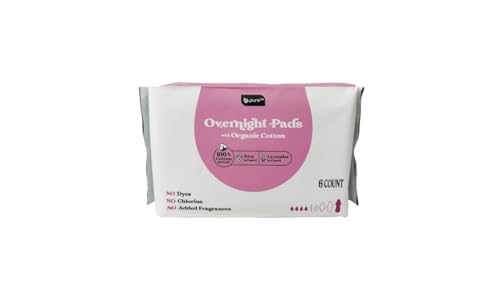 Image of B-Pure Lavender and Aloe Infused Overnight Pads, 6 ct