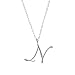 Collier classique avec pendentif en forme de lettre anglaise 26 initiales