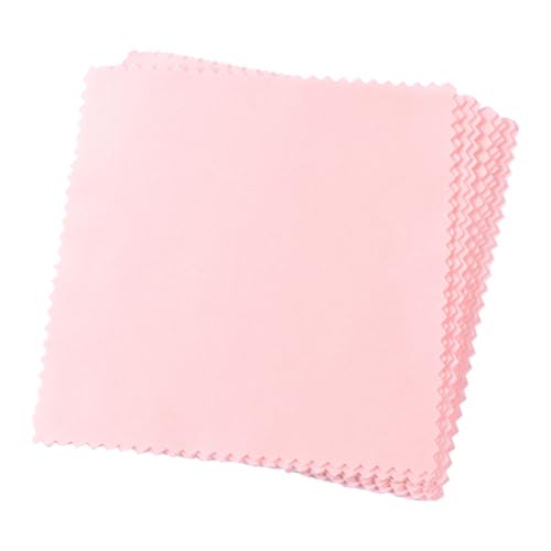 Lurrose Paños de Microfibra para Limpiar Gafas, Pantallas y Joyas, 80 Unidades, Tamaño Portátil, Color Rosa, Paños de Limpieza para Pantalla sin Rayas ni Manchas, Ideales para Cámaras