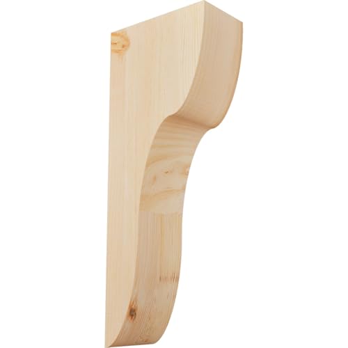 Ekena Millwork COR06X10X26CAR00SDF 5 1/2"W x 10"D x 26"H Carmel Smooth Corbel, Douglas Fir