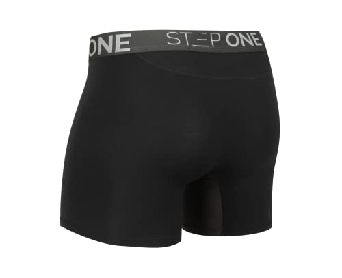 image for STEP ONE Men's Bamboo Boxer Brief - Breathable Anti Chafe Moisture Wic