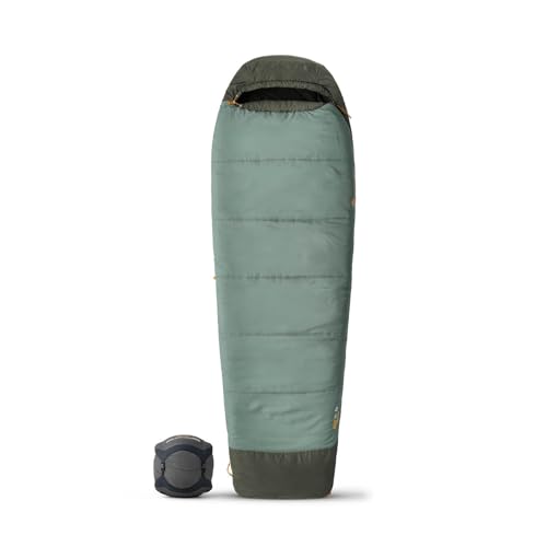 SEA TO SUMMIT - Boab Schlafsack aus Kunstfaser Regular (–9 °C) - Rechteckig - Durchgehender Reißverschluss - Revive Loft-Isolierung - RCS-Recyclingmaterialien - Für Camping & Trekking - Grün - 1.914 g