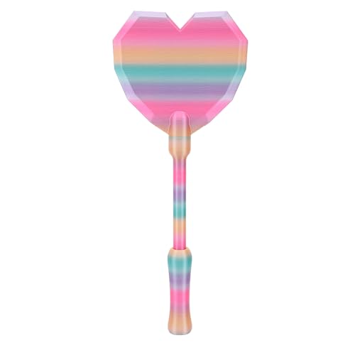 Credit Card Wand Tap to Pay Wand Contactless Payment Card Holder with Built in Slot and Heart Topper for Secure Contactless Transactions (Rainbow)