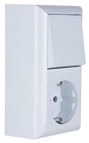 REV Ritter PlanoLuxe AP 0510156777 Toggle Switch and Socket White, A/W.-Schalter + Steckdose - Image 4