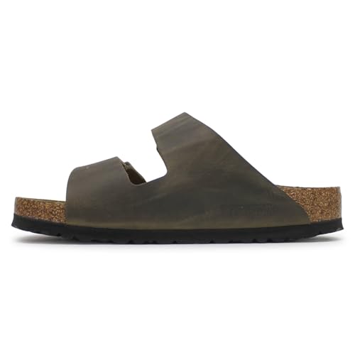 Image of Birkenstock Arizona Soft Footbed - Leather (Unisex) Khaki Oiled Leather EU 38 (US Women's 7-7.5) Regular