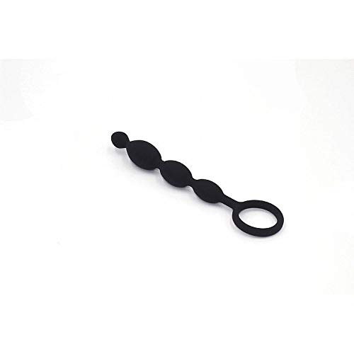 Plug Escalonado Em Silicone Preto 20 X 2,4 Cm