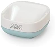 Joseph Joseph 70502 Slim Compact Soap Dish, White/Blue, 7.1 x 3.6 x 8.4 cm