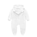 Children's Boys and Girls Outfit Loose Fleece Romper Long Sleeve 2025 Winter Jumpsuit Bear Hooded Fashion Coat White