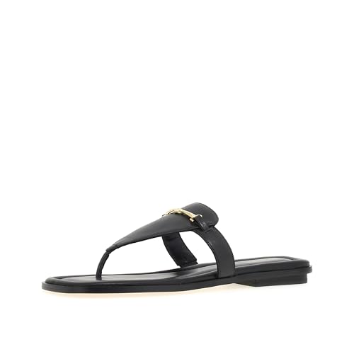 Michael Kors Women's Lena Thong Flat Sandal, Black, 3 UK